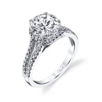 14K White Gold and Diamond Engagement Ring