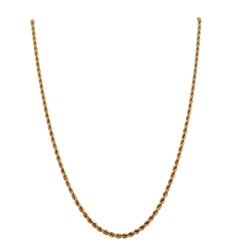 18" Rope Chain in Yellow Gold