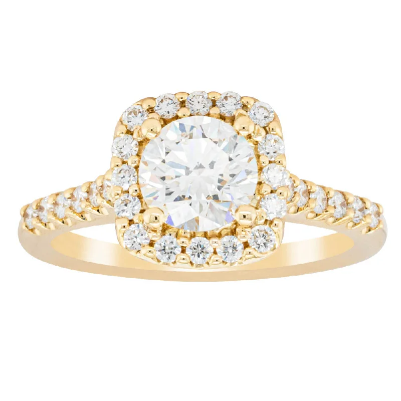 18ct Yellow Gold 1.00ct Diamond Manhattan Ring