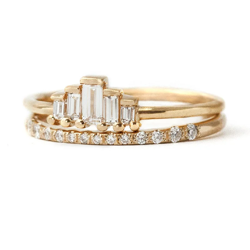 Baguette Diamonds Bridal Ring Set