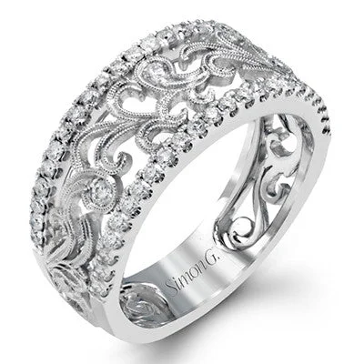 18K WG Diamond Filigree Ring