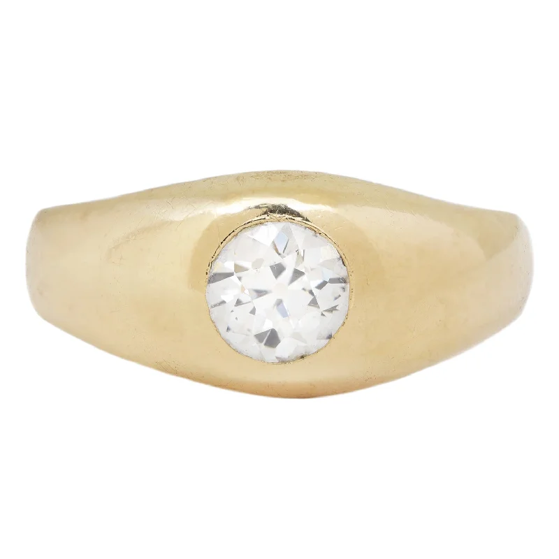 Gold Gilded Diamond Dome Ring