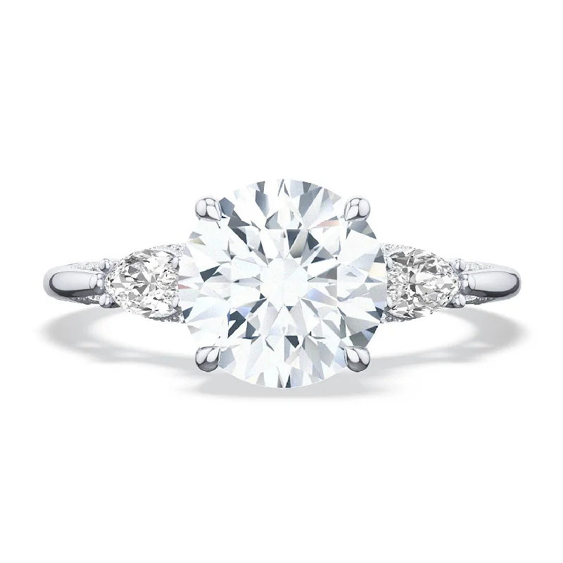 Round 3-Stone Engagement Ring