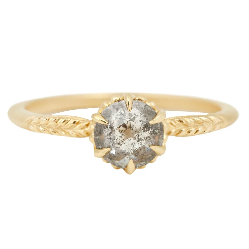 Salt & Pepper Diamond Evergreen Solitaire