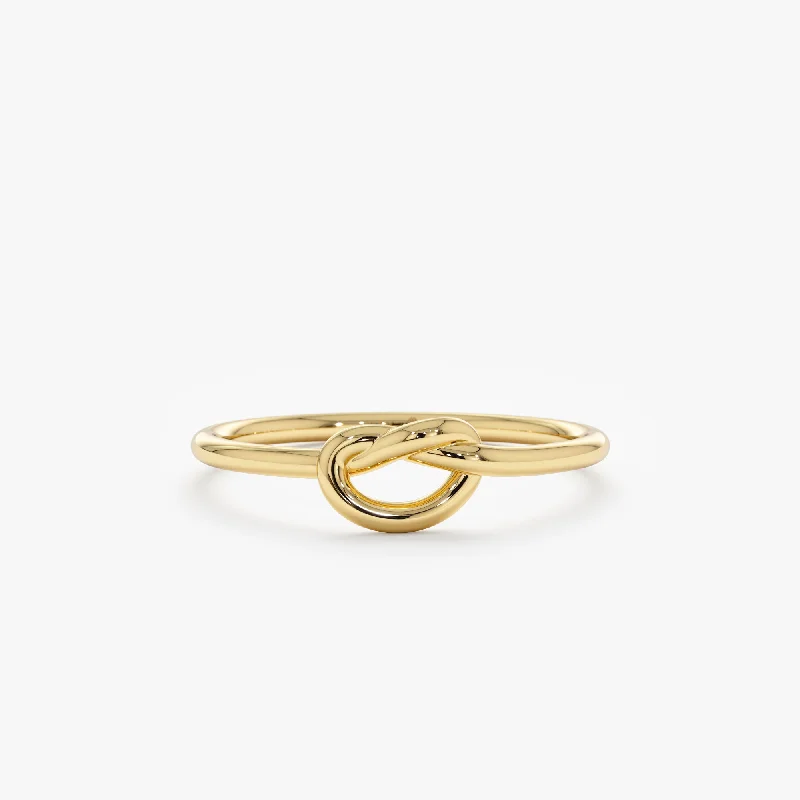 Solid Gold Promise Knot Ring, Jenna