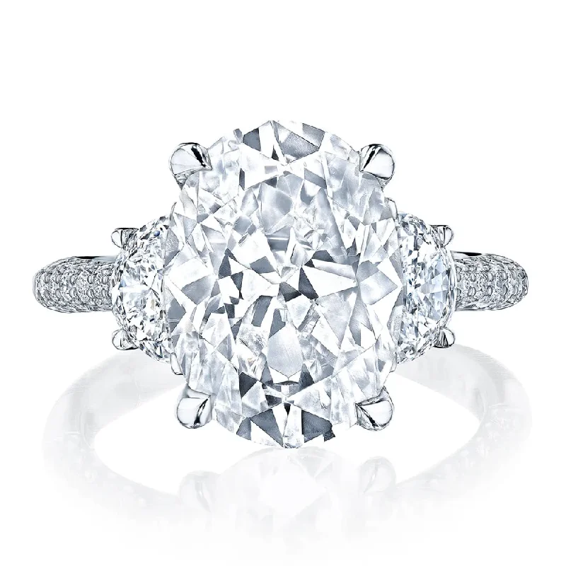 Tacori Founder's Collection RoyalT Oval 3-Stone Engagement Ring