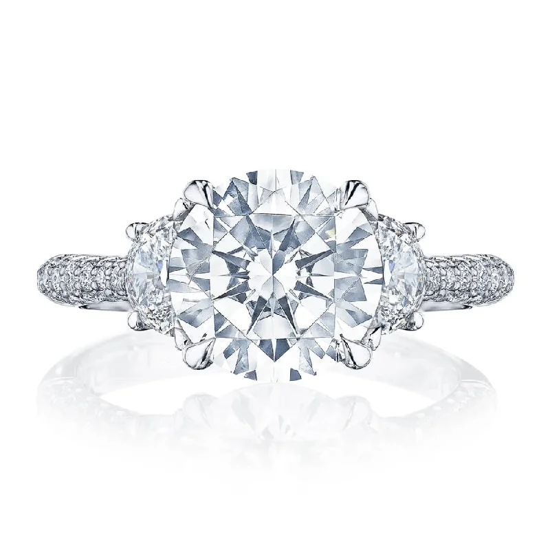 Tacori Founder's Collection, RoyalT Round 3-Stone Engagment Ring