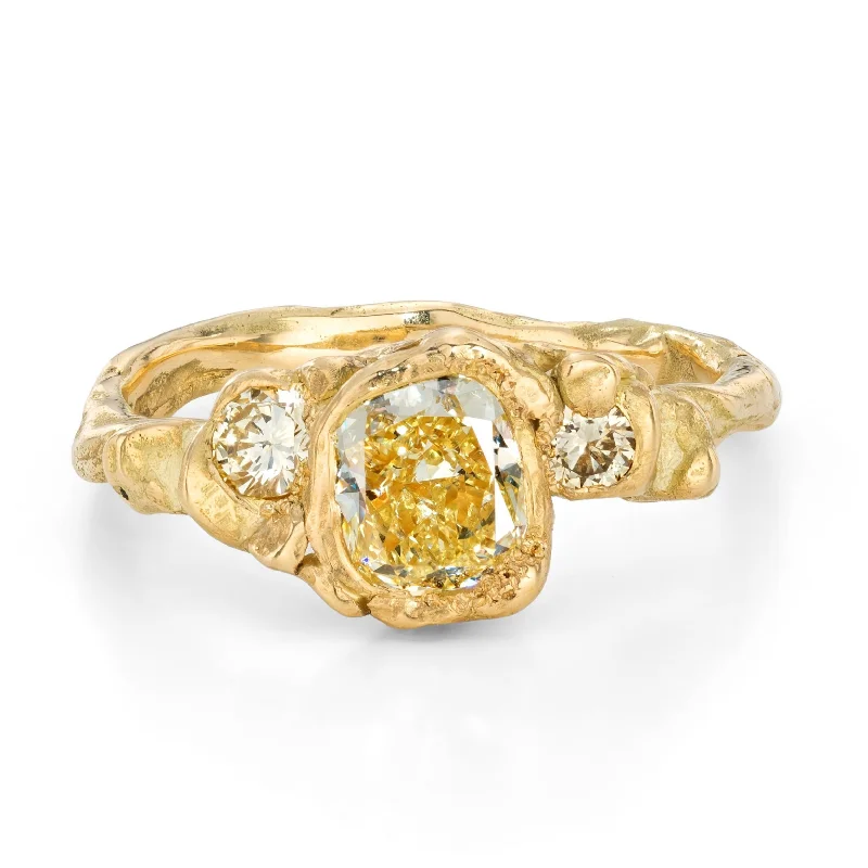 Sunshine Diamond Adakite Ring