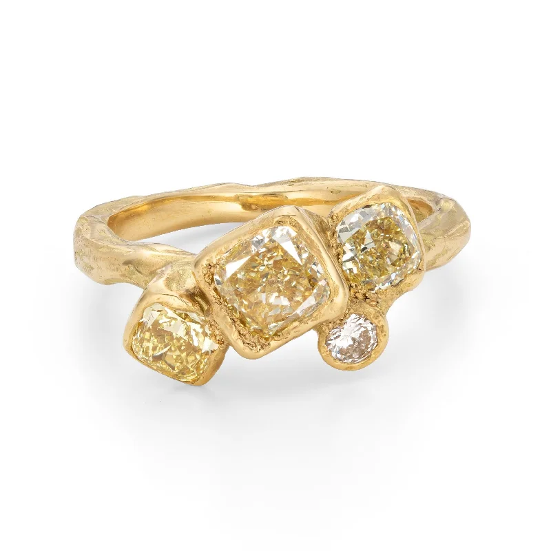 Yellow Diamond Carn Ring