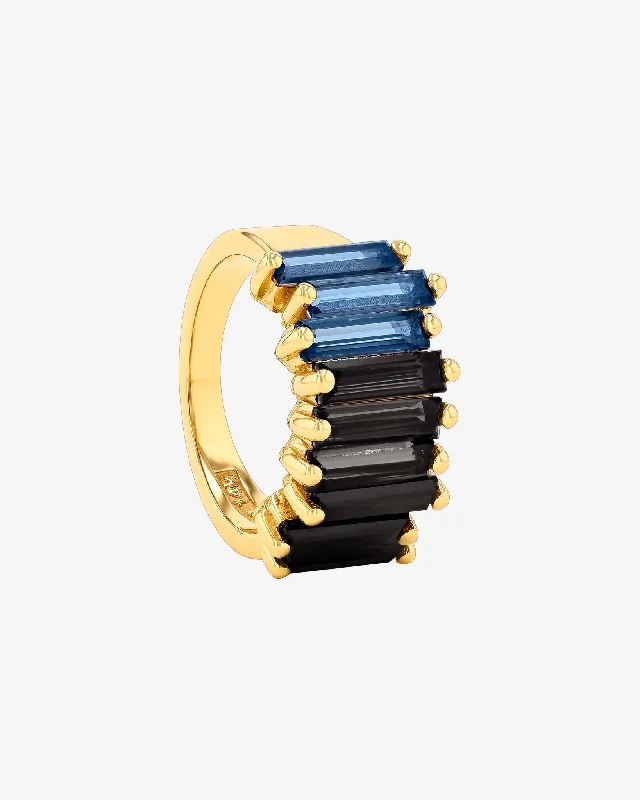 Amalfi Dark Blue Ombre Stacker Half Band