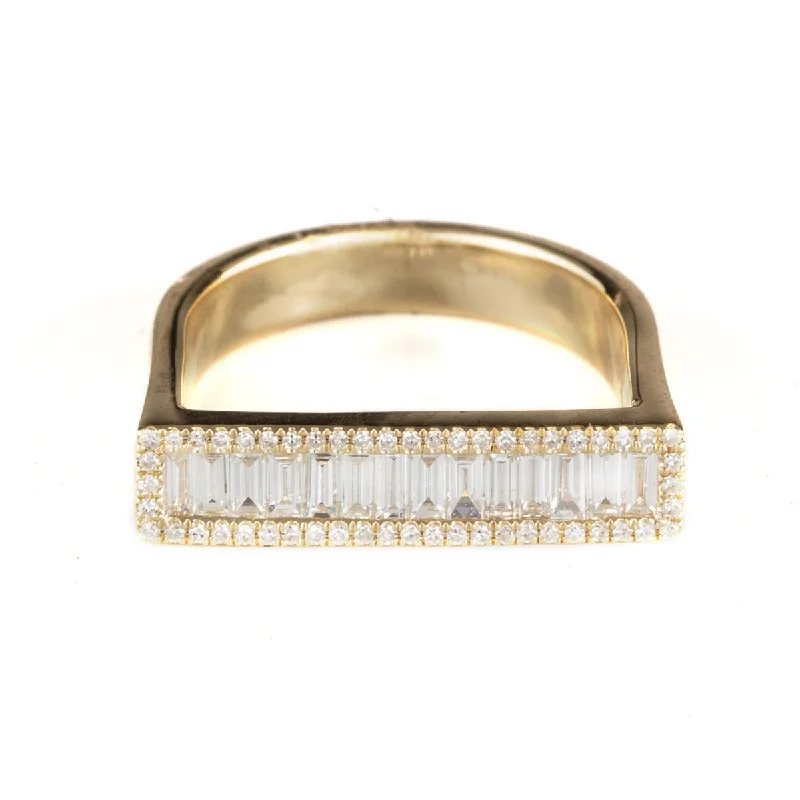 Angelica Baguette Bar Ring