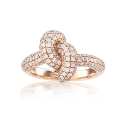 Nouer Pave Knot Ring