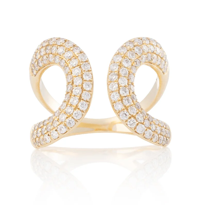 Pave Stirrup Ring