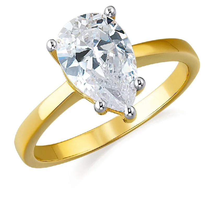 Pear Cut Solitaire Ring