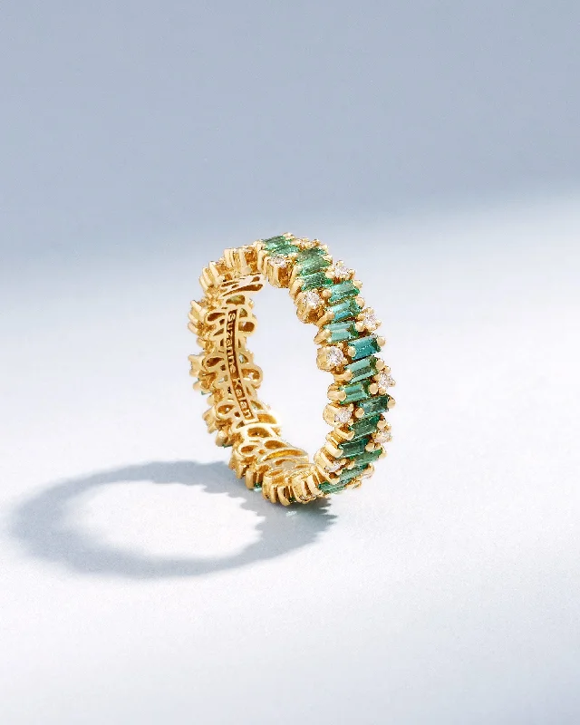 Shimmer Alaia Emerald Eternity Band