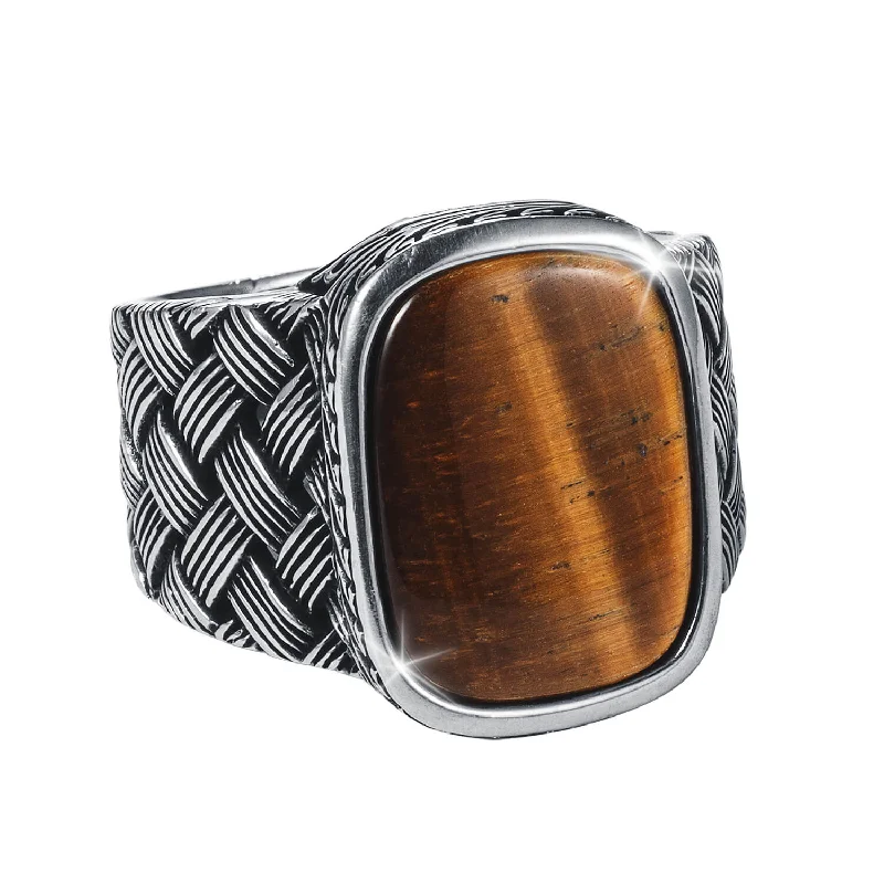 Warrior Tiger's Eye Men's Ring