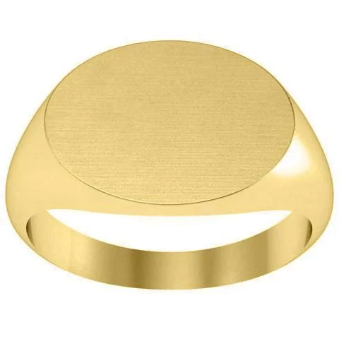 Elongated Oval Signet Ring - 15mm Wide