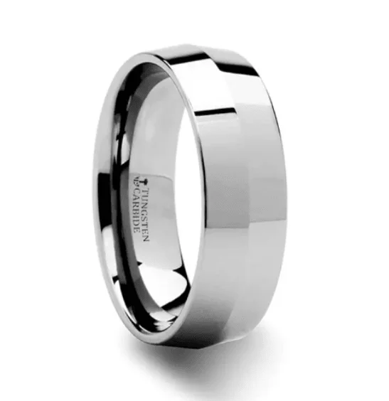 SHOGUN Knife Edge Tungsten Wedding Band - 8mm