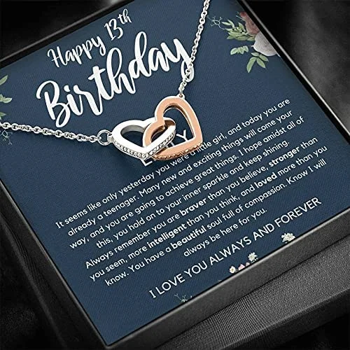 13th Birthday Necklace 13th Birthday Girl 13th Birthday for Daughter Sister and Girlfriend 13 Year Old Girl Gifts