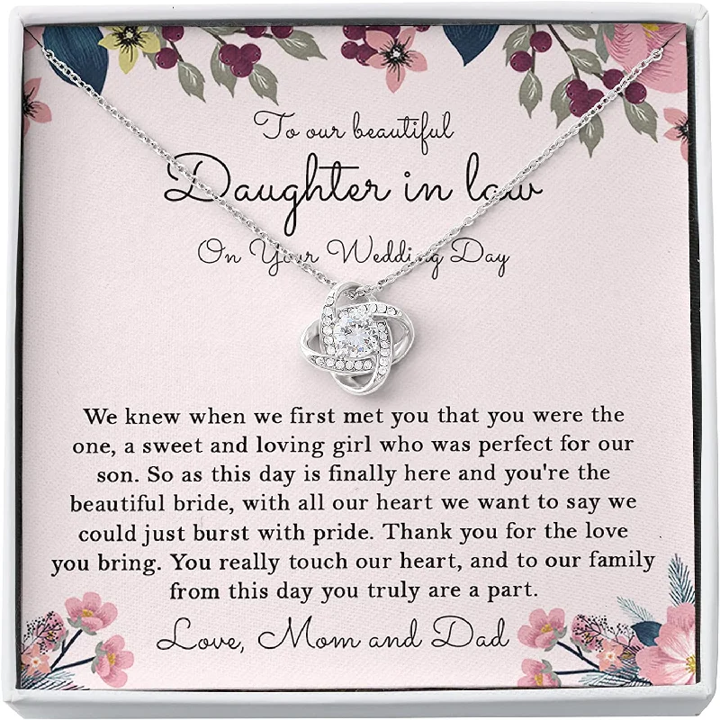 Wedding Necklace Gift Daughter In Law Necklace Gift For Bride From Parents In Law Gift For Daughter In Law On Her