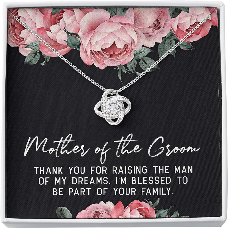 Wedding Necklace Gift Love Knot Necklace Mother Of The Groom Gift for Mom on Wedding Day Mom Necklace Mother's Day