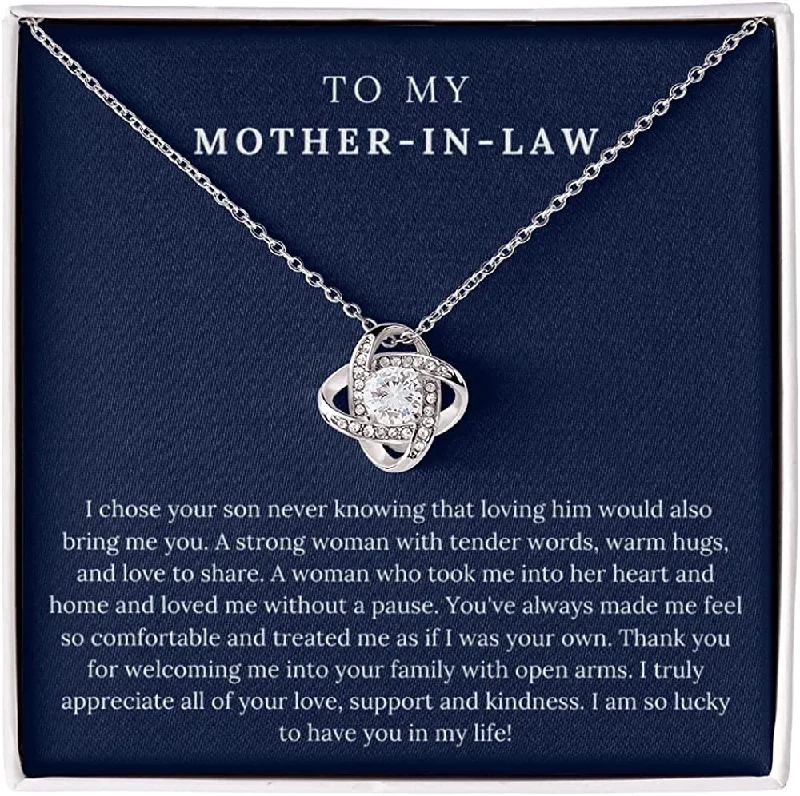 Wedding Necklace Gift Mother in law necklace Gift for Mother-in-law Bonus mom necklace to my mother in law necklace