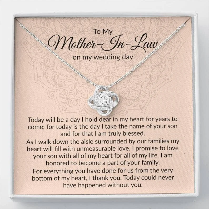 Wedding Necklace Gift Mother-in-law Necklace Mother of the Groom Gift from Bride Sentimental Mother In Law Wedding