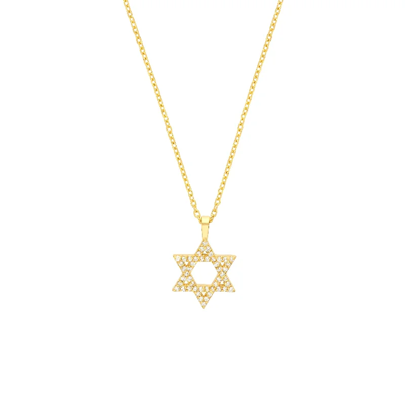 1/5tcw Diamond Star of David Necklace