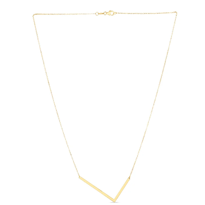 14K Gold Large Initial L Necklace