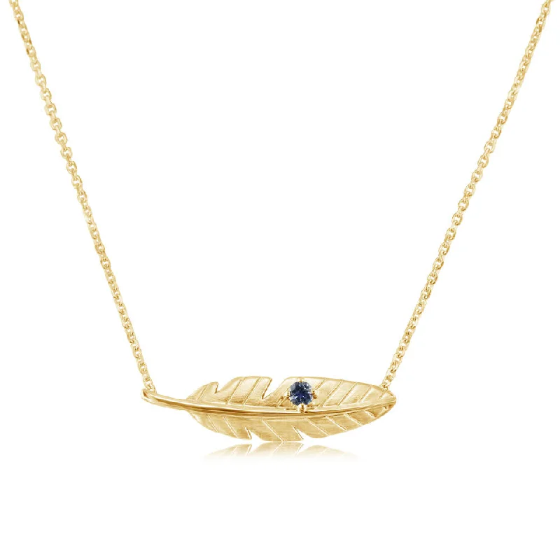 14K Yellow Gold Montana Sapphire Neckpiece