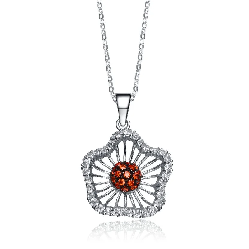 Louise Red Flower Pendant