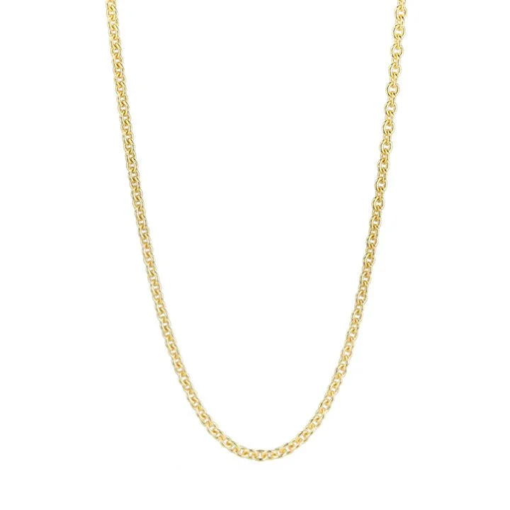 18K Gold Medium Weight Cable Chain - 18"