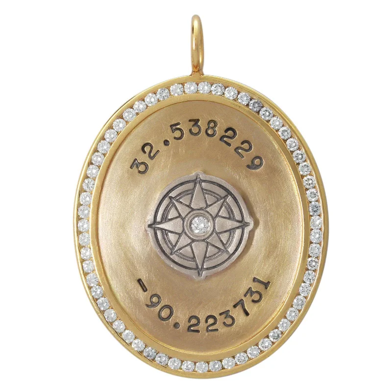 Coordinates Channel Set Oval Charm