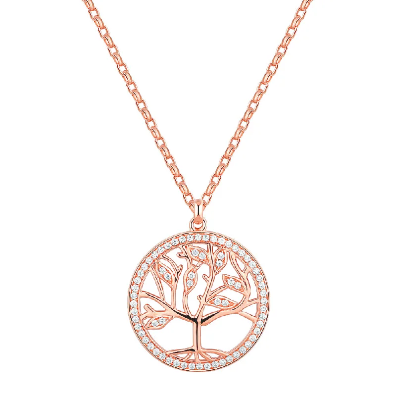 Fancy pendant with 0.35 carats* of diamond simulants in 10 carat rose gold