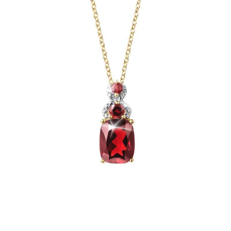 Garnet Twist Pendant