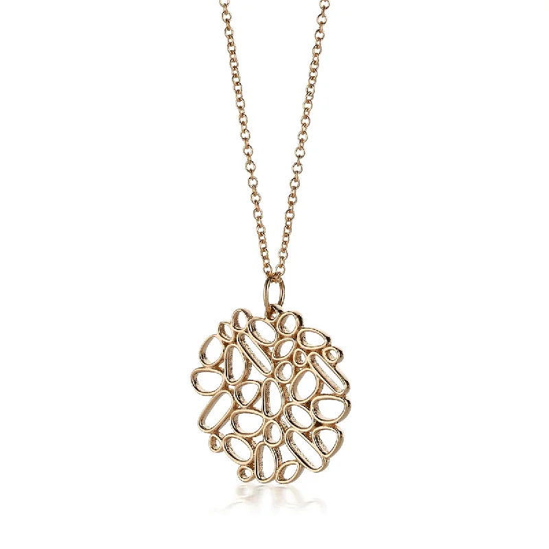 Geometric Cluster Pendant in 14K Gold