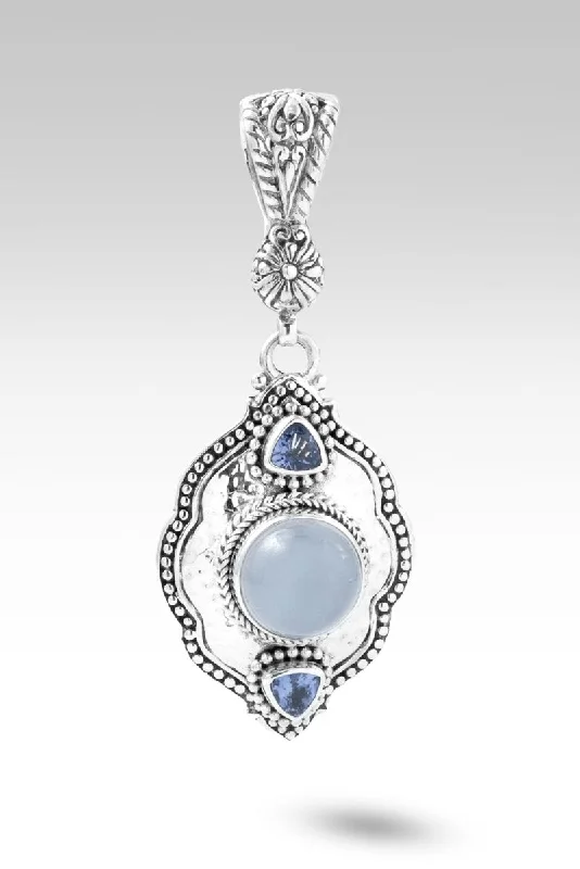 I Will Be With You Pendant™ in Blue Chalcedony