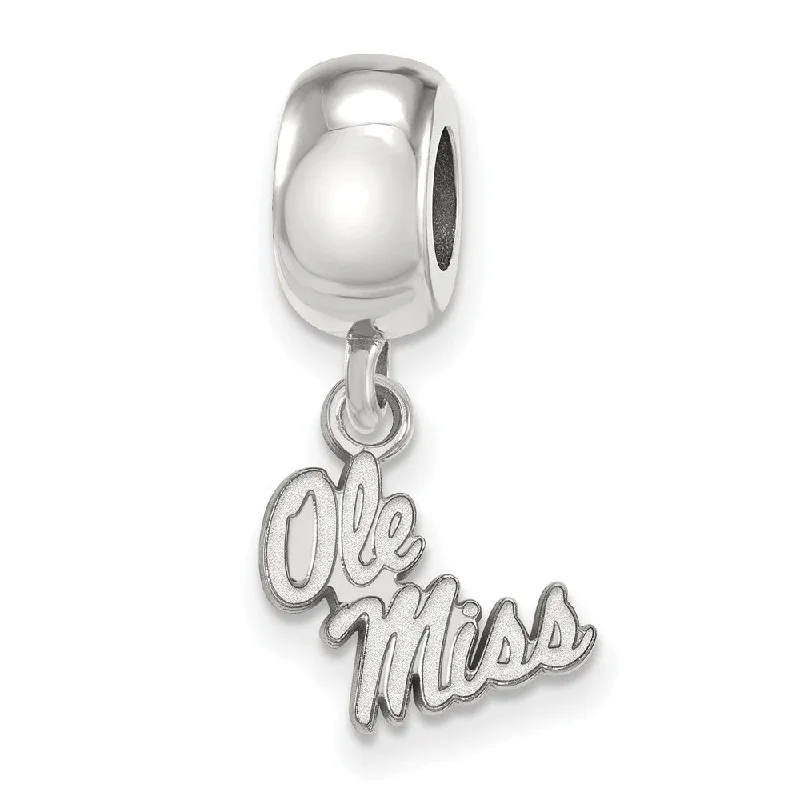 Sterling Silver University of Mississippi XS Dangle Bead Charm