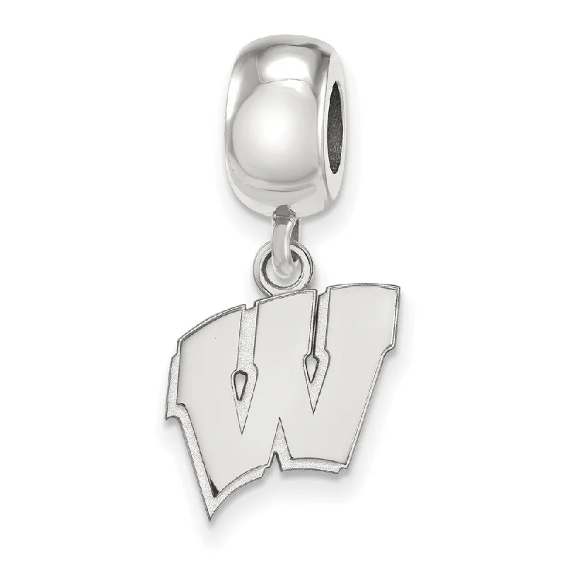 Sterling Silver University of Wisconsin Small Dangle Bead Charm