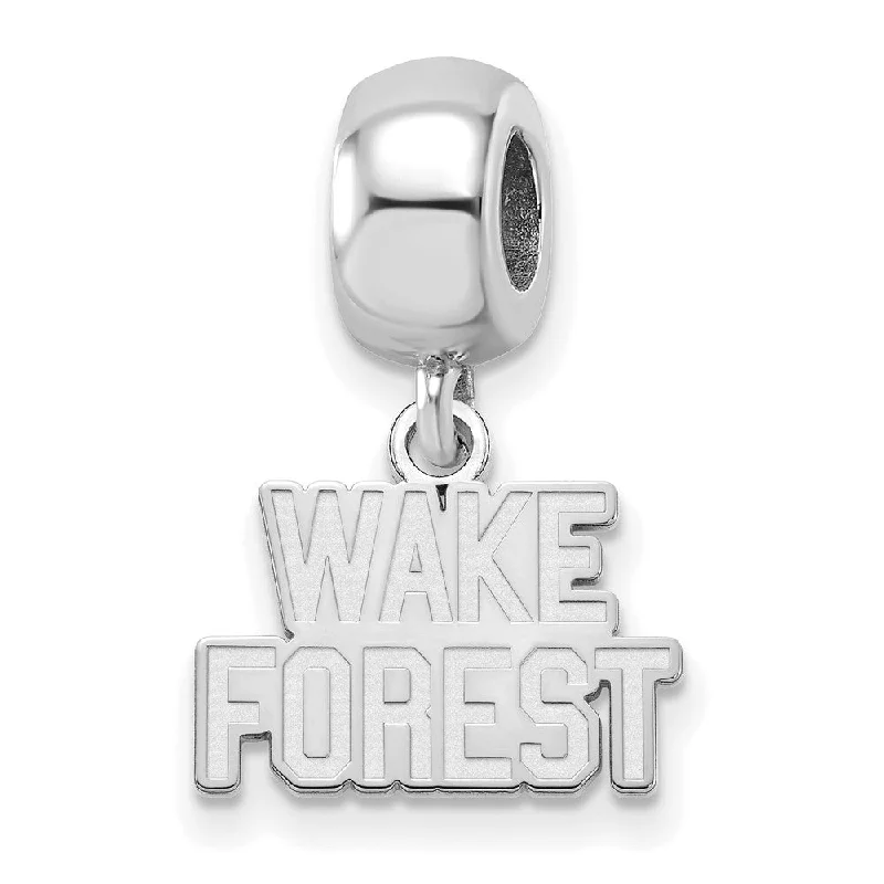 Sterling Silver Wake Forest University XS Dangle Bead Charm