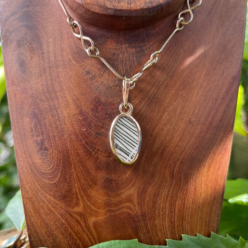 Pine Nettles 14k Gold Pendant