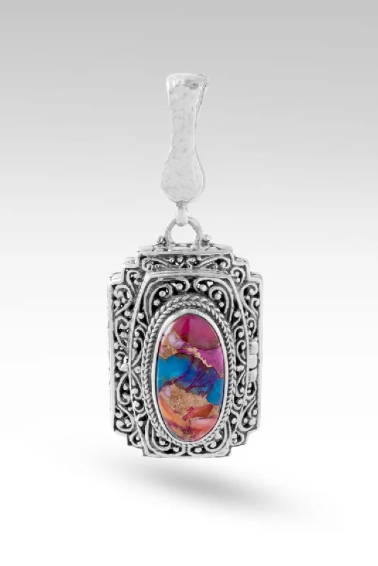 Share Kindness Locket Pendant™ in Sweetart Kingman Turquoise