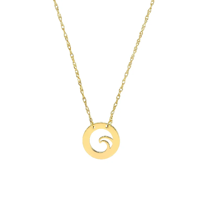 So You Cutout Wave Mini Disc Adj Necklace