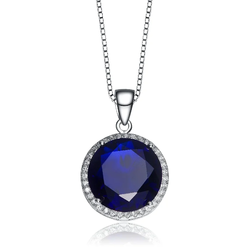 Caroline Ocean Blue Round Pendant