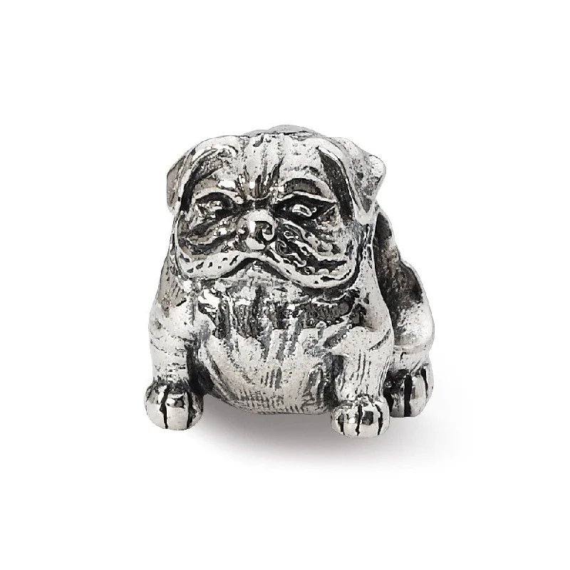 Sterling Silver Bulldog Bead Charm