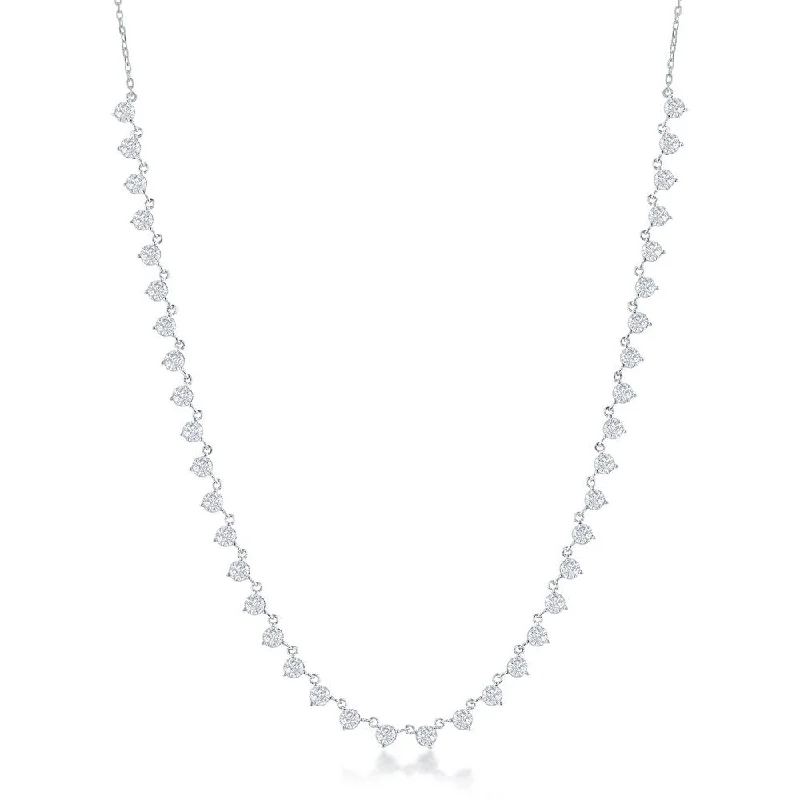 SS CZ 18" Necklace