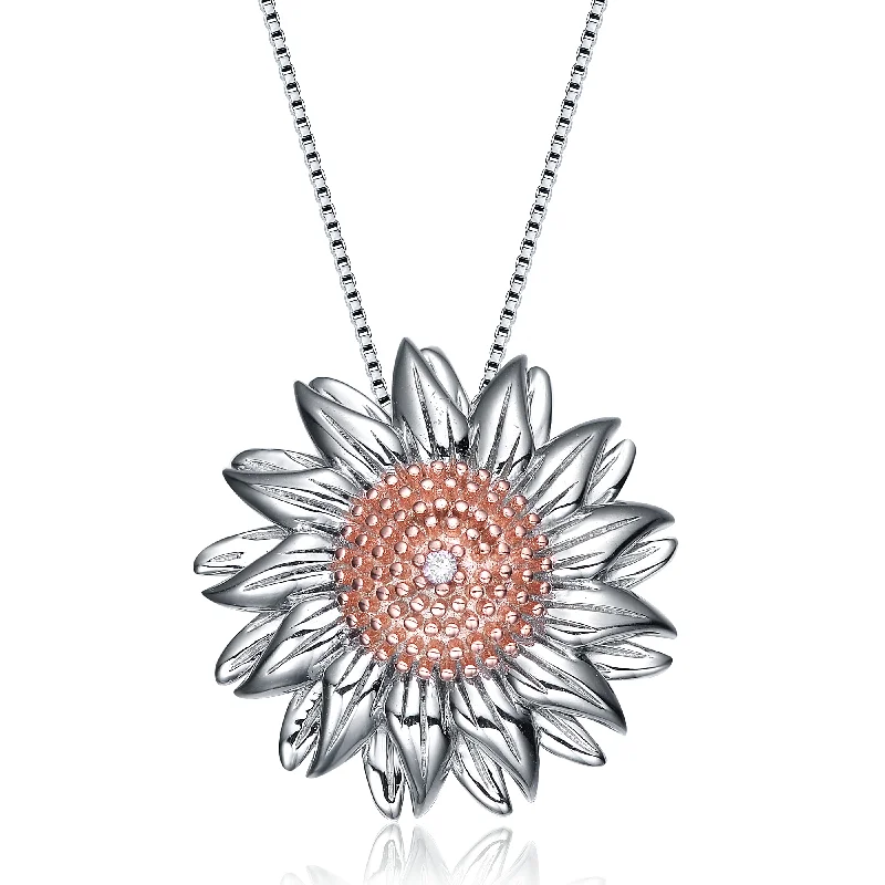 Colette Rose Sunflower Shape Pendant