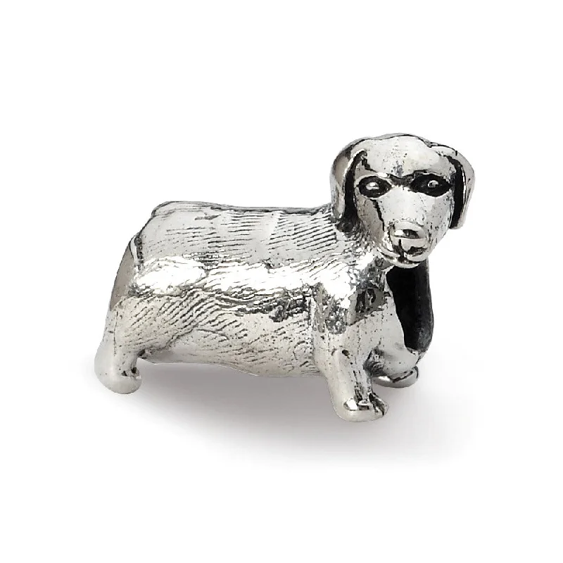 Sterling Silver Dachshund Bead Charm