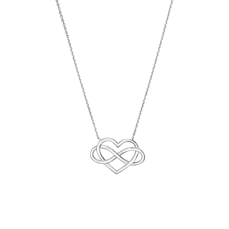 Sterling Silver Infinity in Heart Necklace