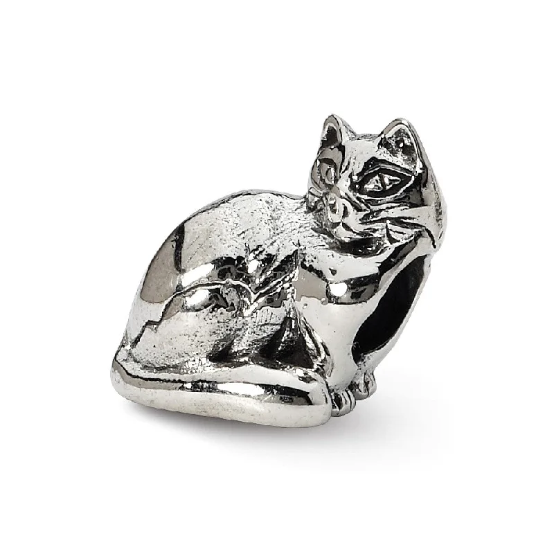 Sterling Silver Ragdoll Cat Bead Charm